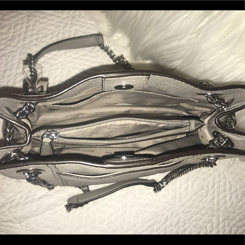 Gray Michael Kors purse